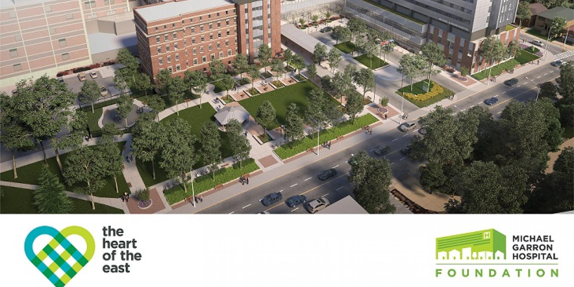 Architect's renderings of the new hospital campus