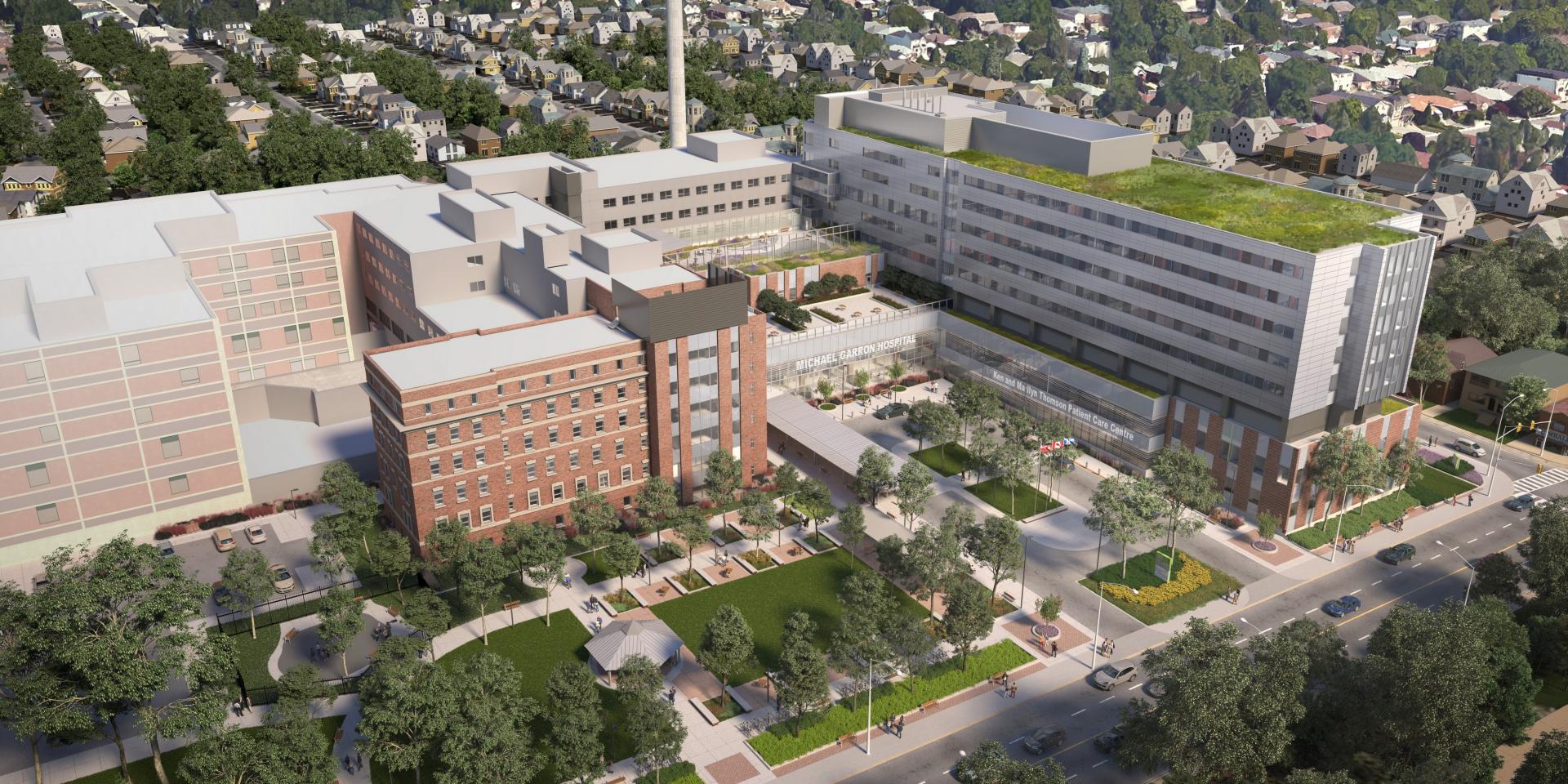 Architect's rendering of the new Michael Garron Hospital campus
