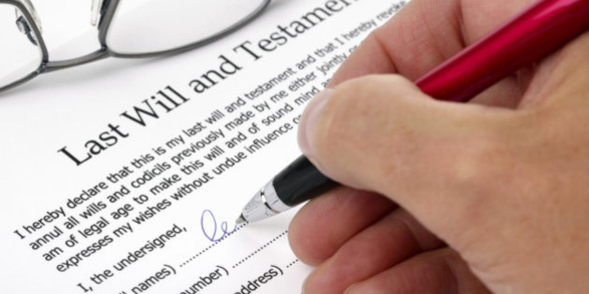 image of a will document