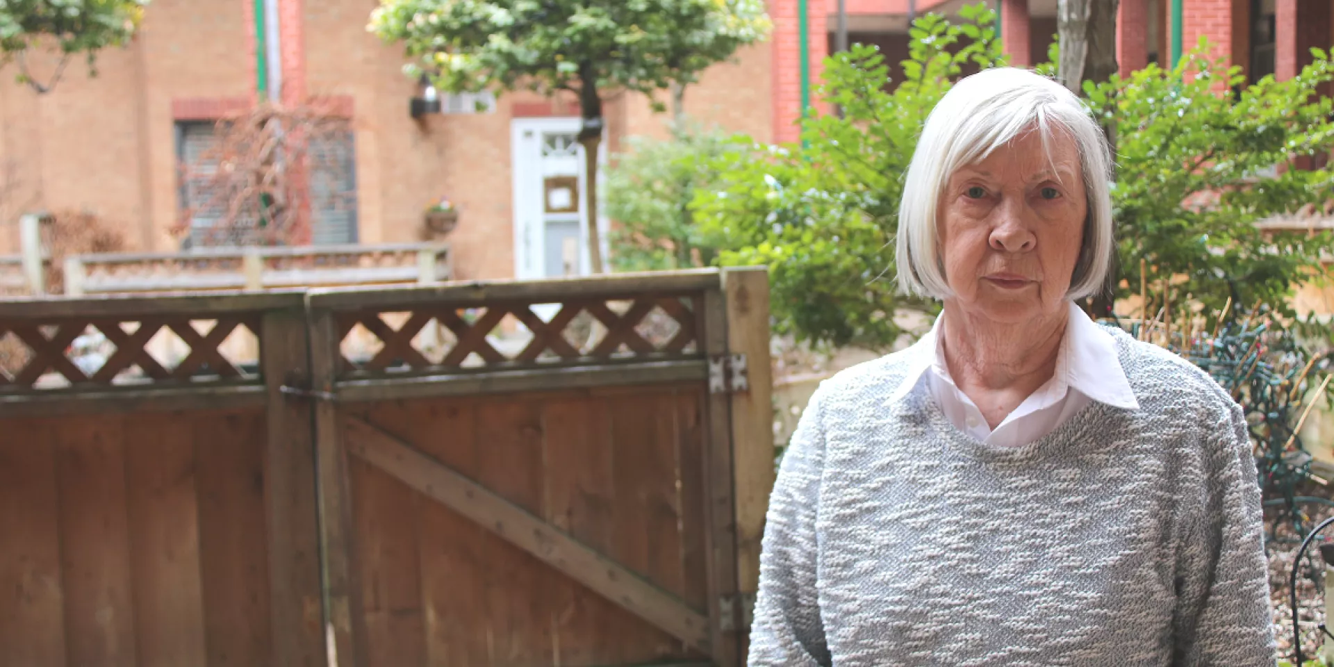 Marilyn Francis in her garden