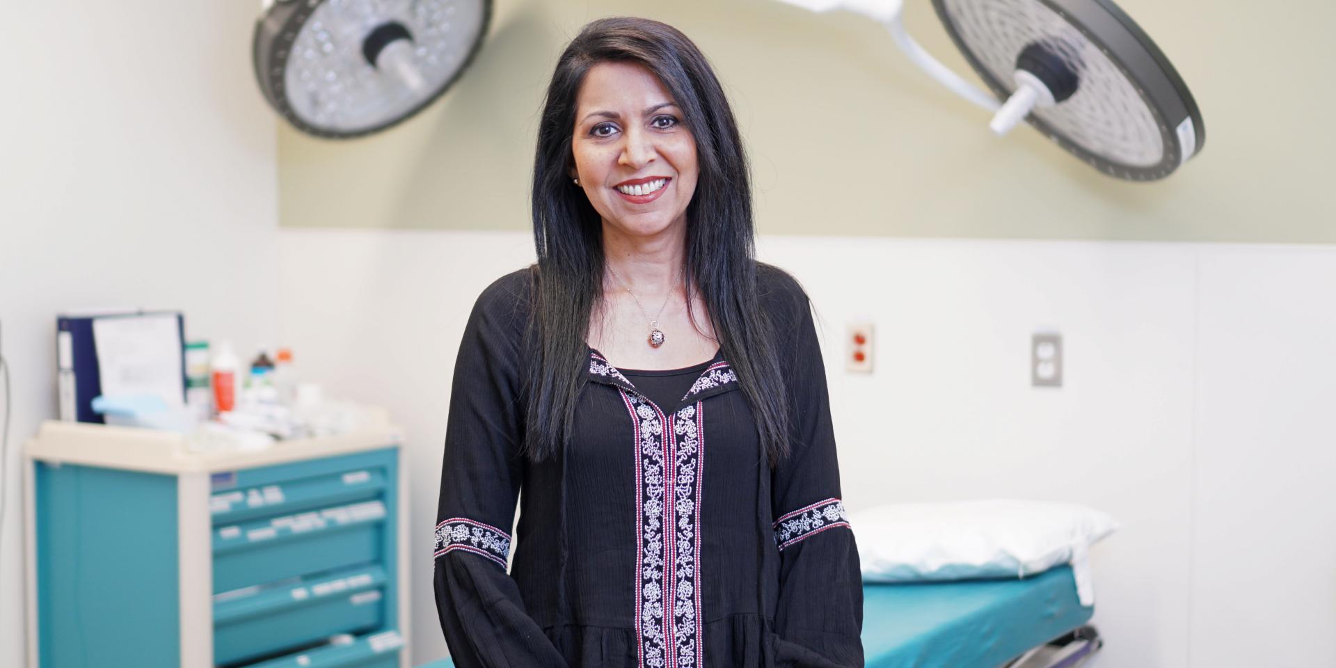 MGH patient Rehana pictured in the operating suites