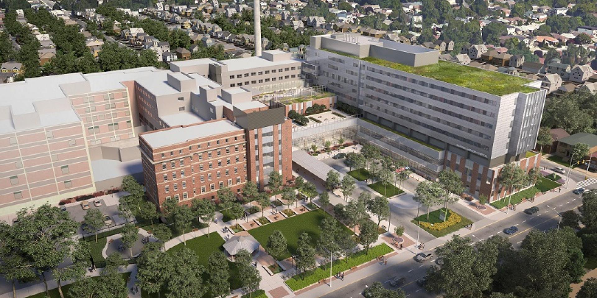 Architect's rendering of the new Michael Garron Hospital campus Architect's rendering of the new Michael Garron Hospital campus