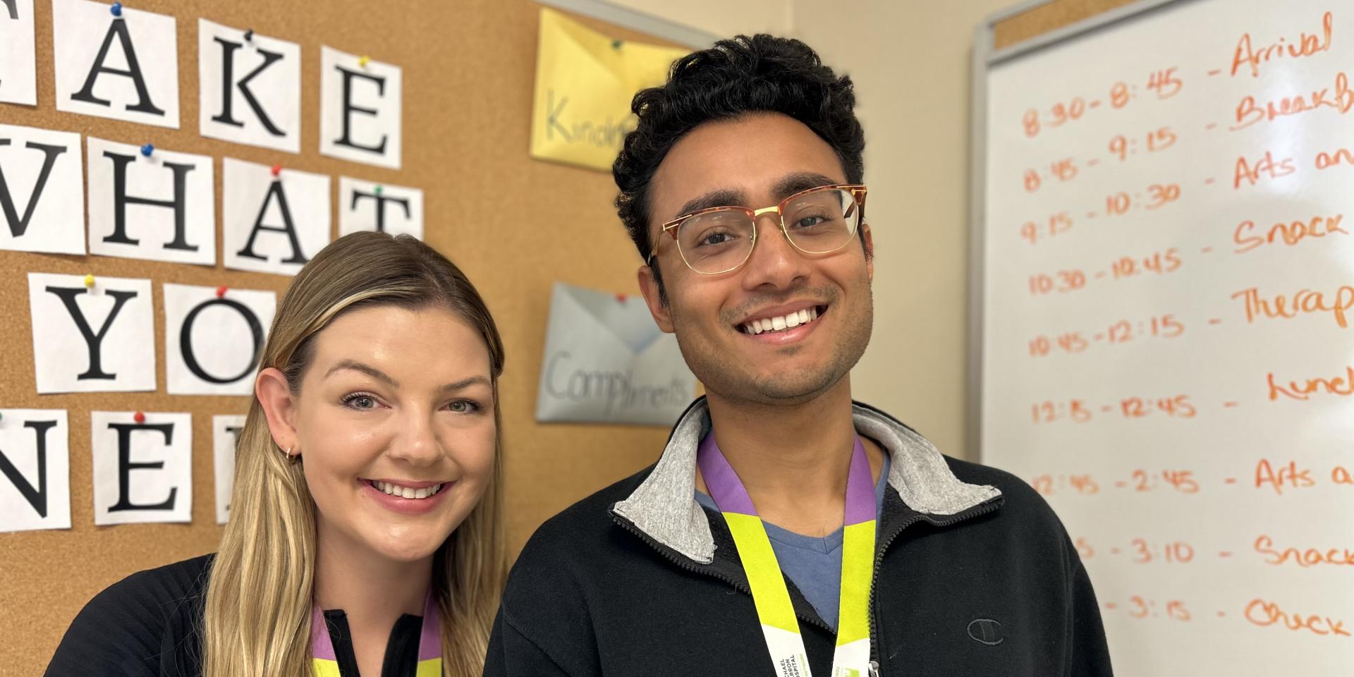 Sierra Keary, Registered Social Worker, and Riyan Visram, Peer Support Worker