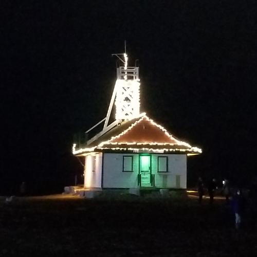 Leuty lighthouse at Light up the Beach 2018