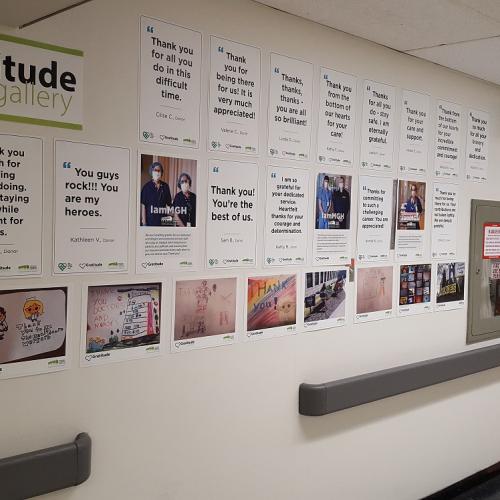 healthcare workers gratitude wall 