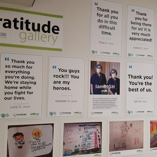 healthcare workers gratitude wall 