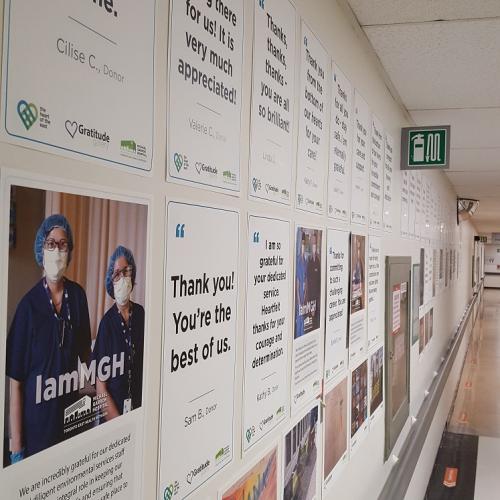 healthcare workers gratitude wall 