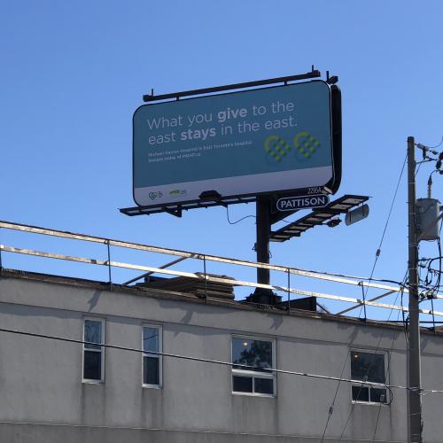 Heart of the East billboard - what you give
