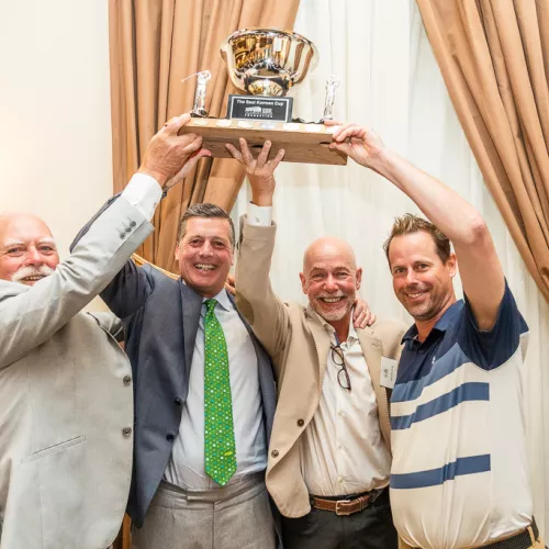 Top foursome celebrates their win Top foursome celebrates their win