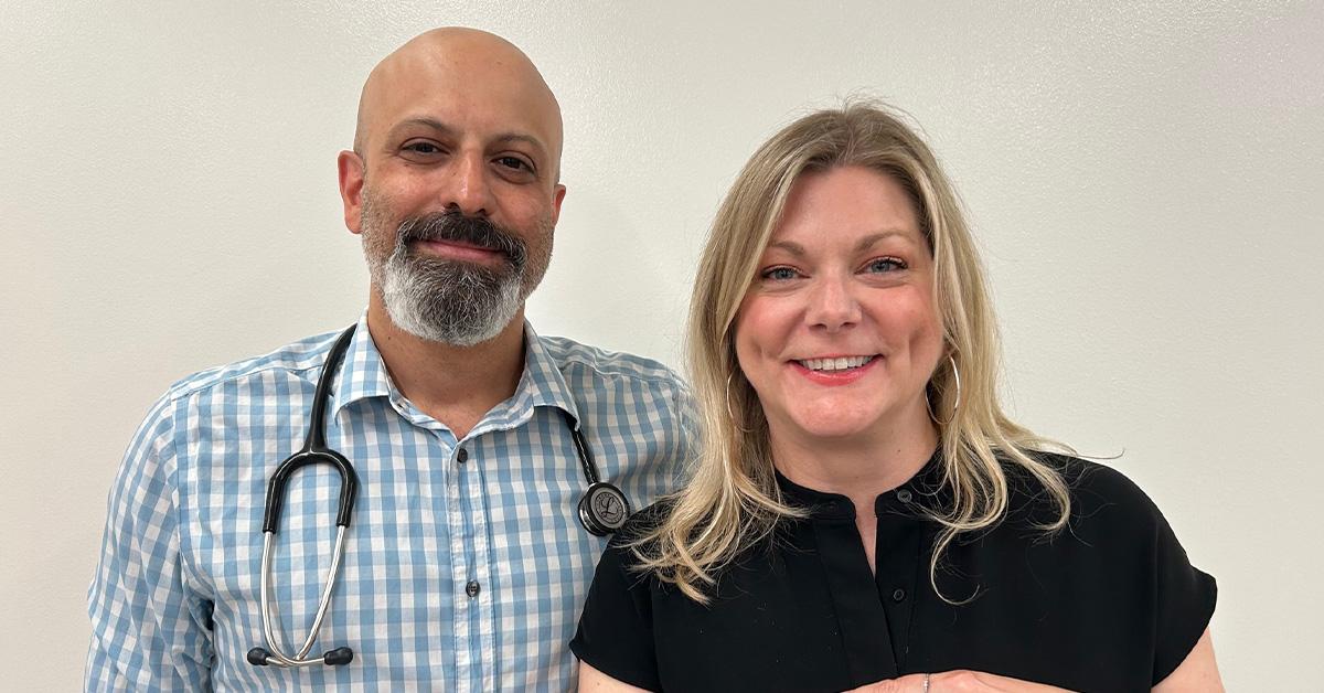 Sarah with Dr. Dahche