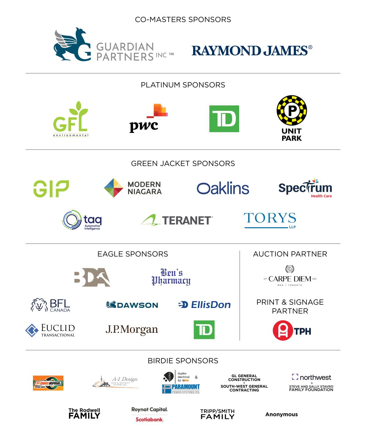 Golf Classic 2024 Sponsors Golf Classic 2024 Sponsors