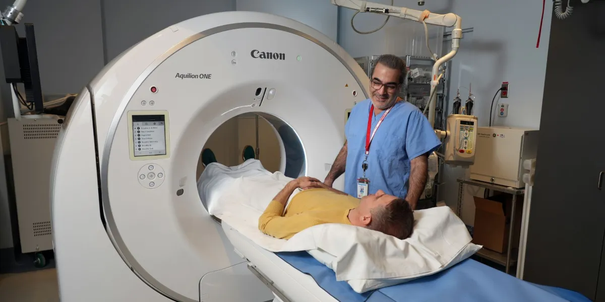 A patient is having an mri explained to them