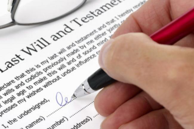 image of a will document