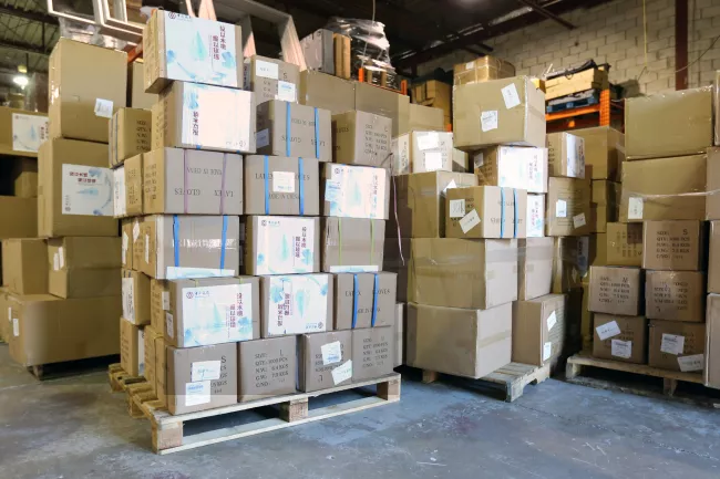 Donated PPE from China