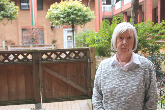 Marilyn Francis in her garden