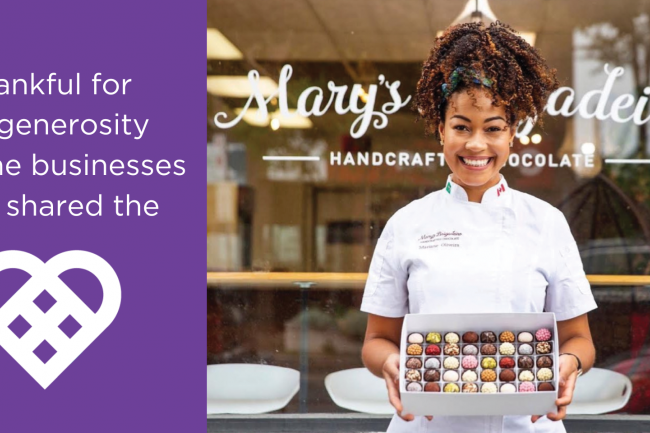 Mariane Oliveira from Mary's Brigadeiro Handcrafted Chocolates showing love to the Heart of the East this Valentine's Day.
