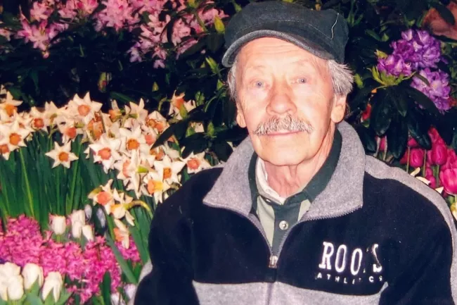 Edward Landry at a garden show.