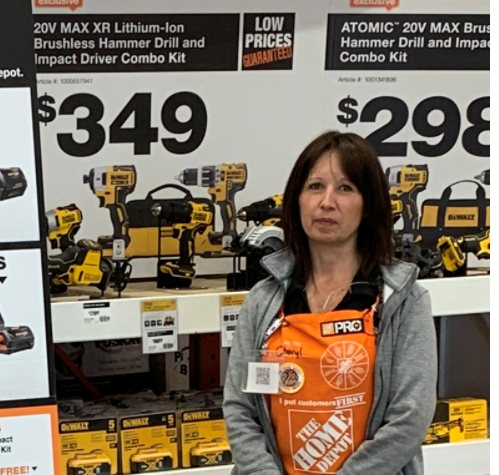 Home Depot assistant store manager, Cheryl Papageorgiou Home Depot assistant store manager, Cheryl Papageorgiou