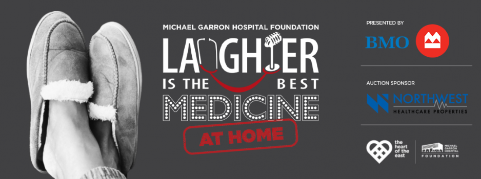 Laughter is the Best Medicine Gala Banner image with sponsor logo
