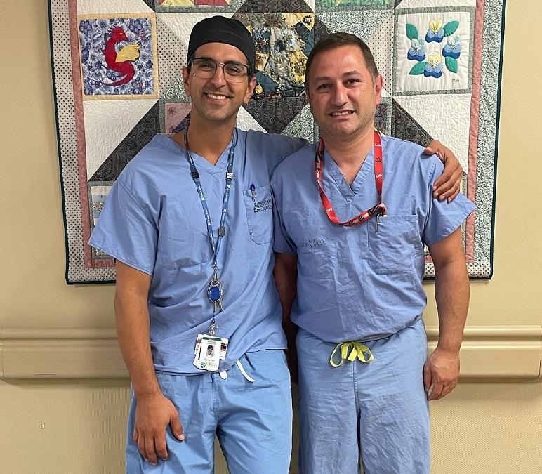 Michael Garron Hospital surgeons Dr. Tony Eskander (left) and Dr. Sayf Gazala.