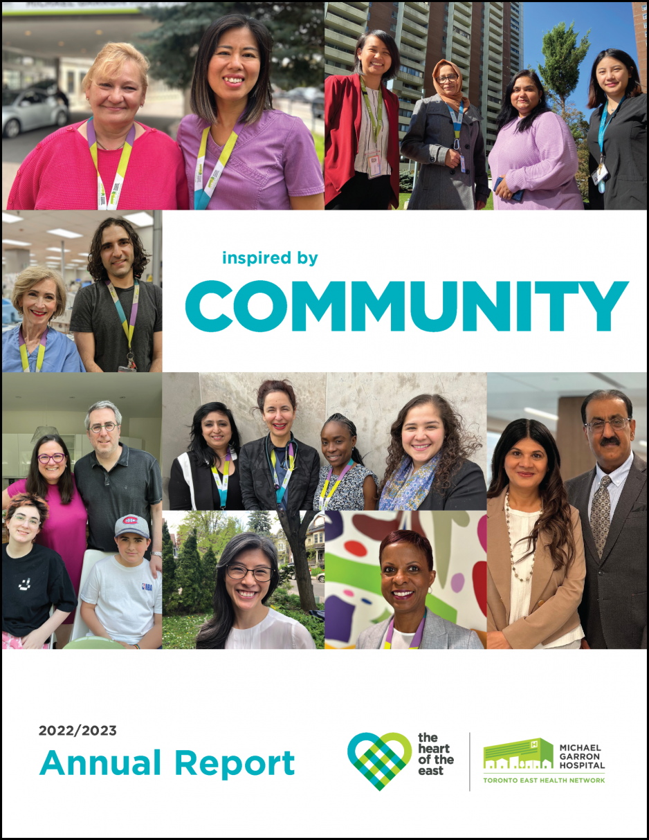 2023 Annual Report Cover with the message "inspired by community"