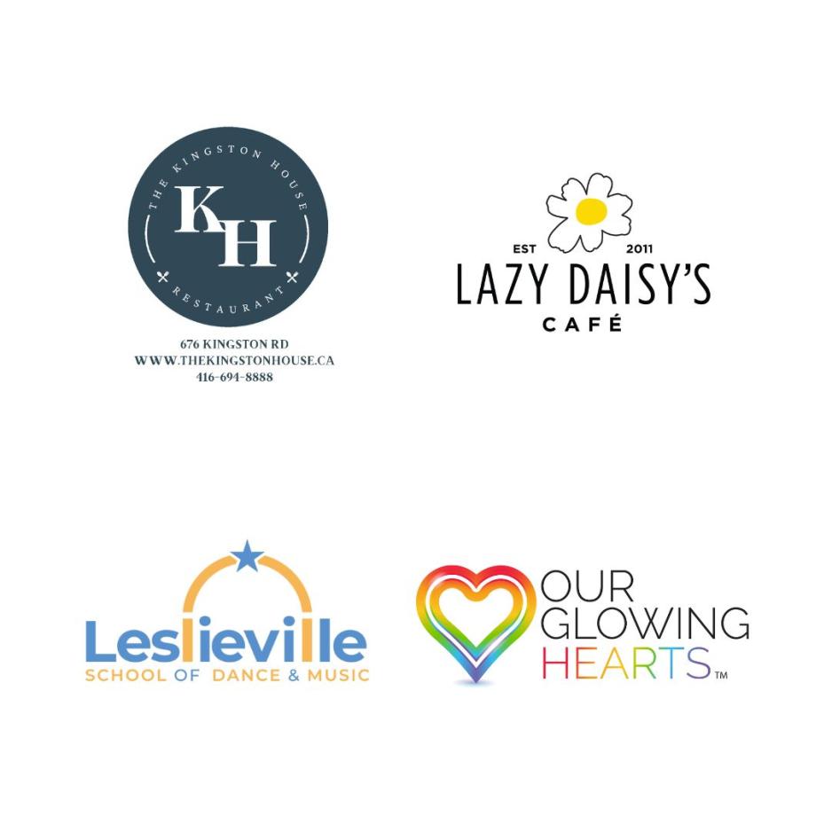 The Kingston House, Lazy Daisy's Cafe, Leslieville School of Dance and Music and Our Glowing Hearts